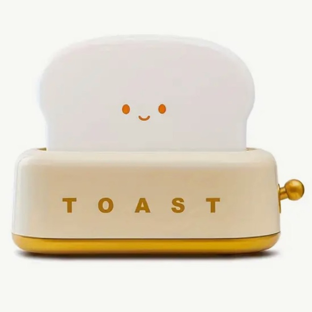 Nightlight Toaster Desk Top Decor 🍞 Bread Machine Emotion Lamp Toast 🍞NWT
